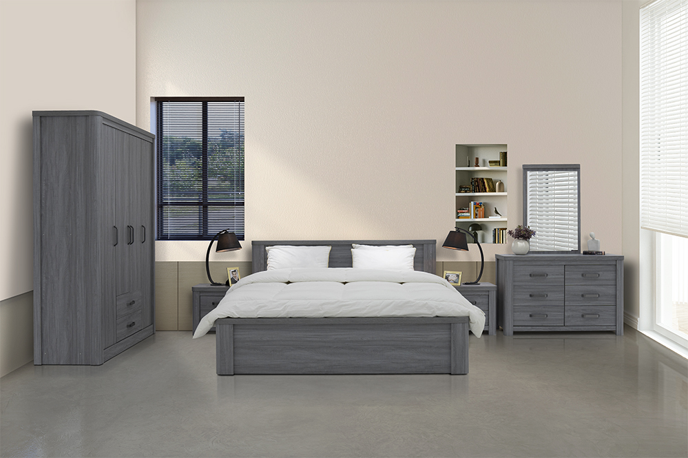 OLIVOS BED 200X180 BED COL MODERN GREY front lifestyle 999 x 665 x 100