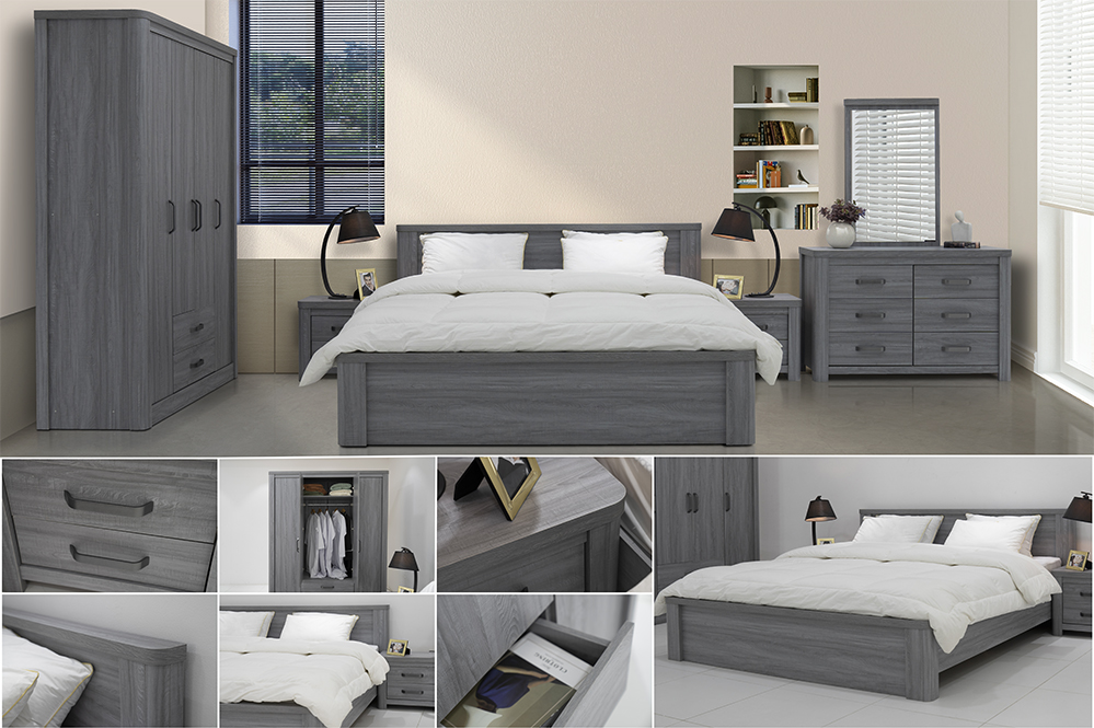 OLIVOS BED 200X180 BED COL MODERN GREY front lifestyle details 999 x 665 x 100