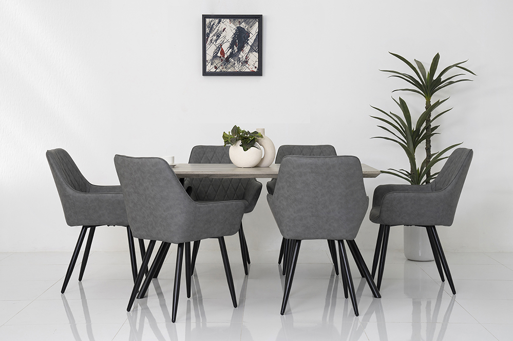 Grey 6 store seater dining table