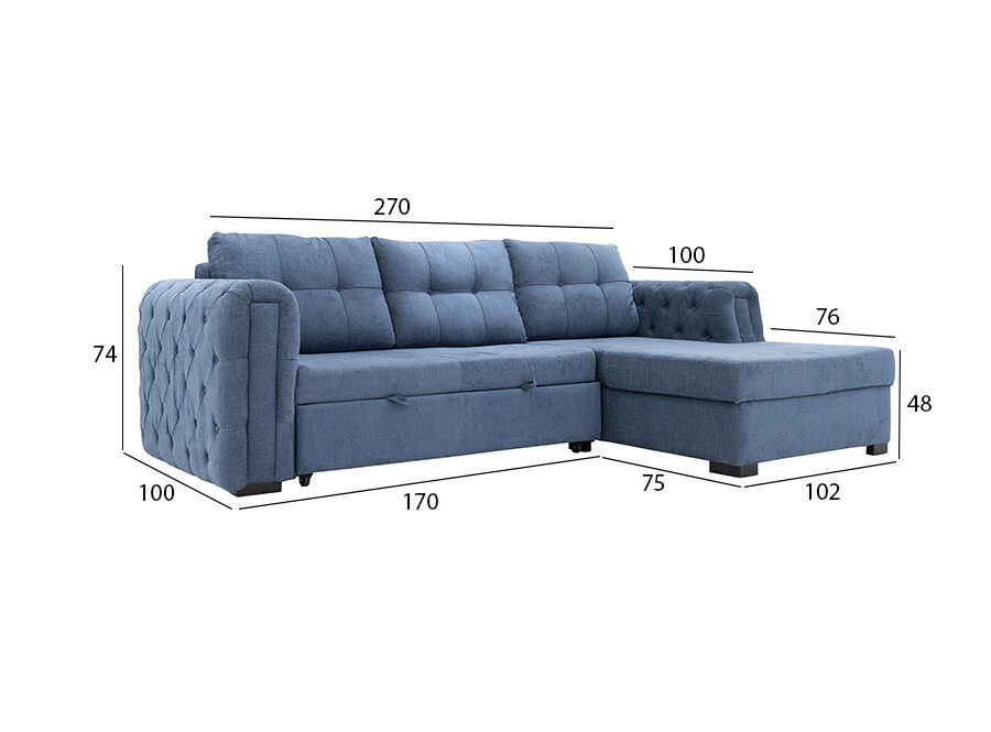 Cover Sofa Bed With Storage-Blue | Sofa | Sofa Dubai