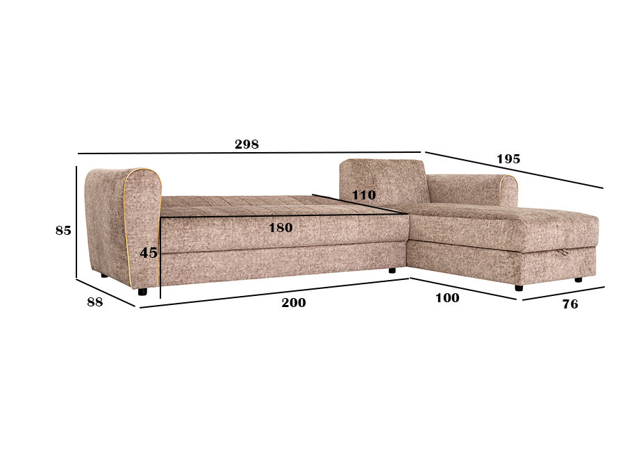 Peytan Sofa Bed With Storage | Sofa Dubai