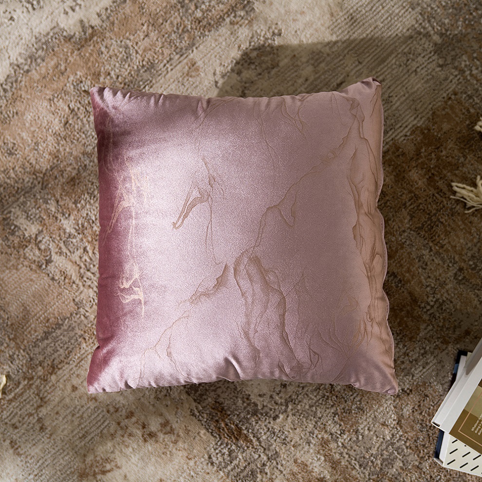 Rose gold velvet store pillow