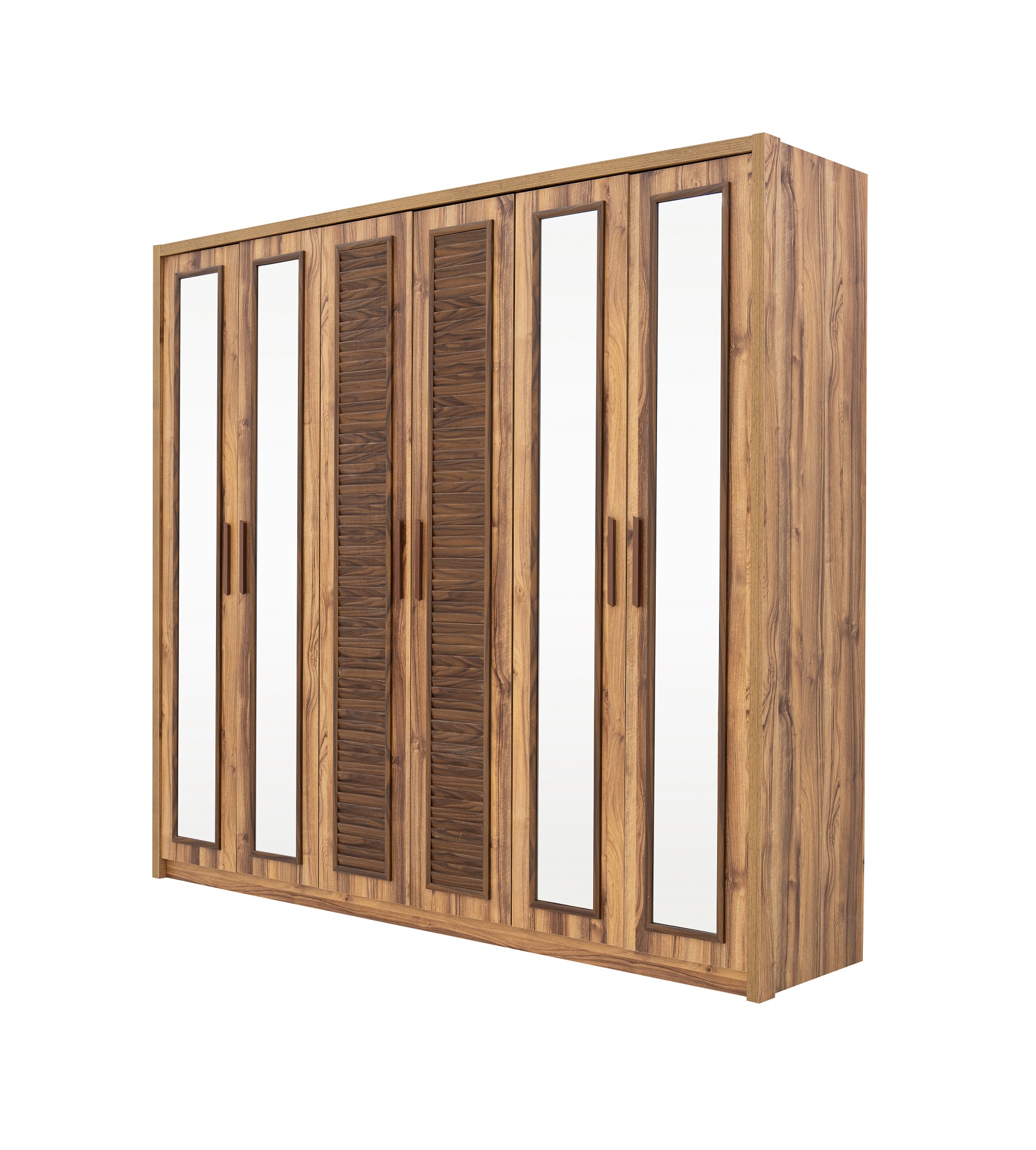 LOUVER DBR 6DR WITH BENCH BROWN (31)