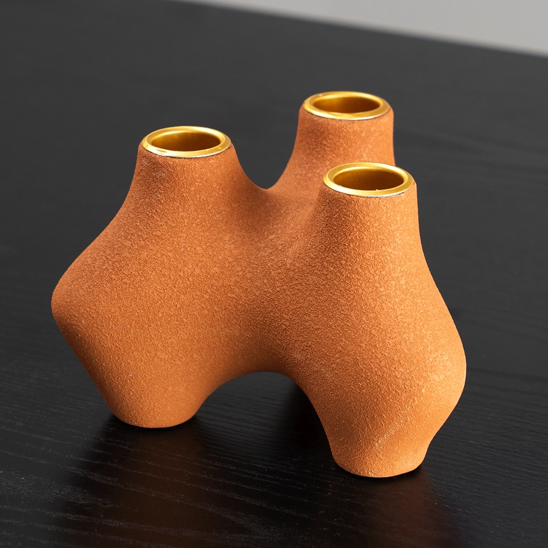 Auden cearmic candle holder ‘14.6X12.5X9 (2) Auden cearmic candle holder ‘14.6X12.5X9 (2)