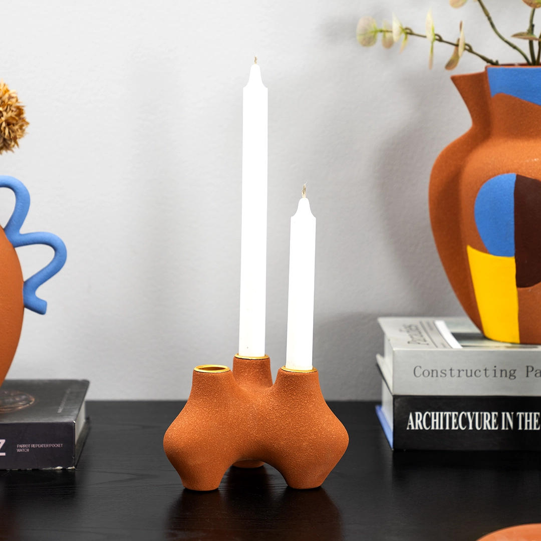 Auden cearmic candle holder ‘14.6X12.5X9 (3) Auden cearmic candle holder ‘14.6X12.5X9 (3)