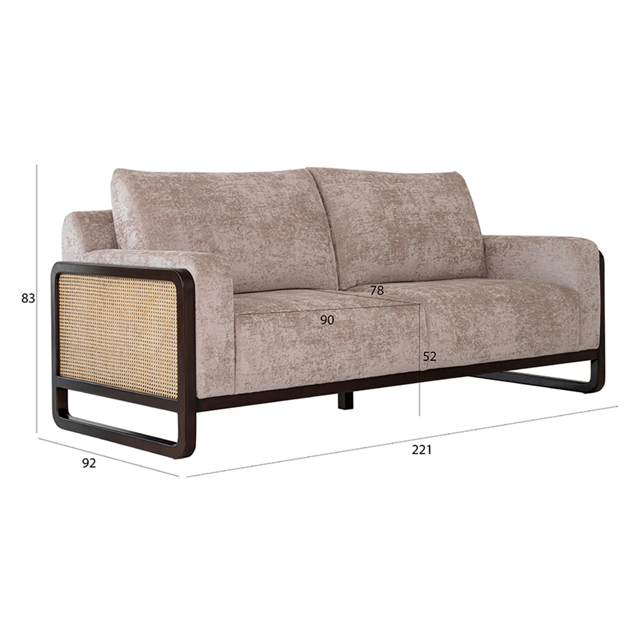 Bayu 3 Seater Sofa - Image 2