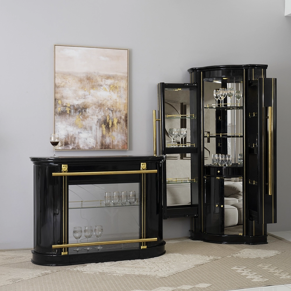 816/T02 Bar Cabinet-Black