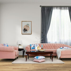 Pearl Chaise Sofa with Arm Chair