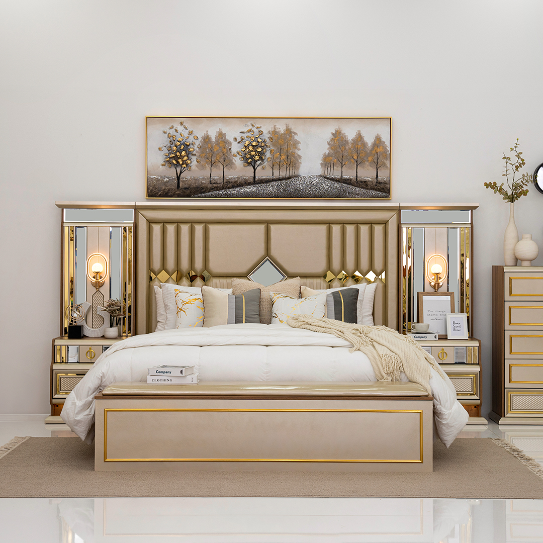 Anker 9-Piece King Bedroom Set-180*200 cm