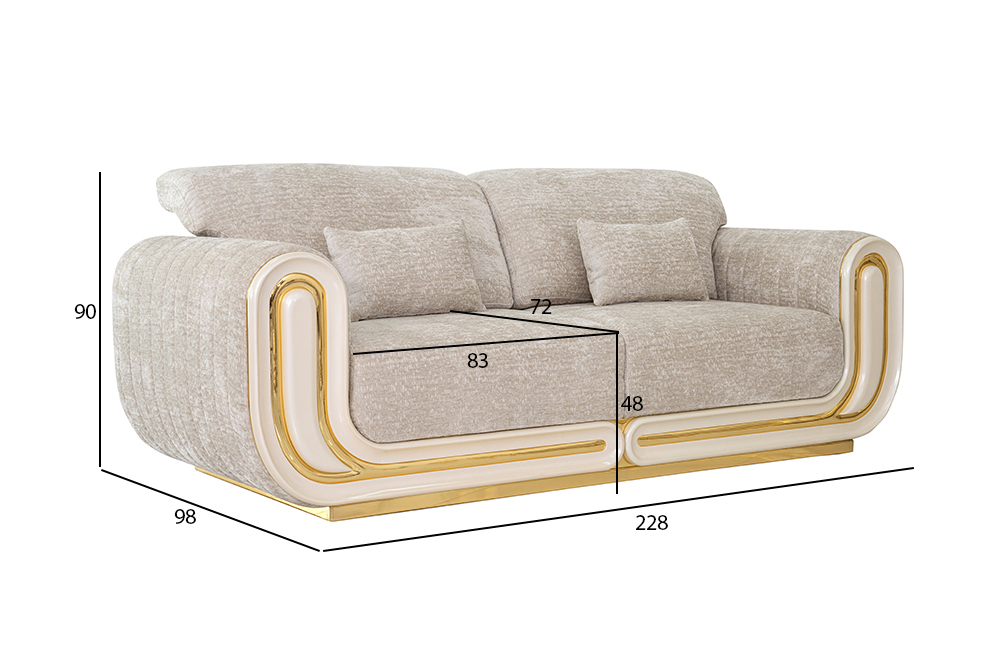 Brando 3 Seater Sofa - Image 2