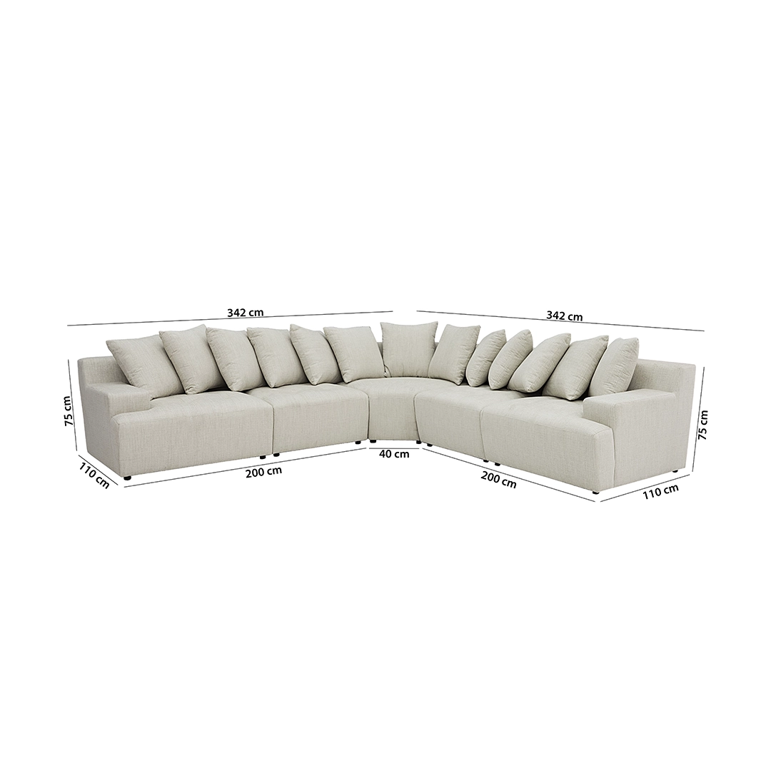 Chemex 5-Seater Corner Sofa - Image 2