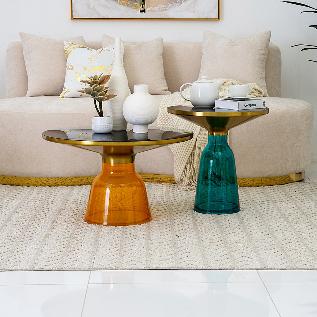 Lotus Coffee Table-Set of 2