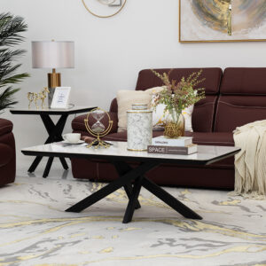 Florence Coffee Table-White/Black