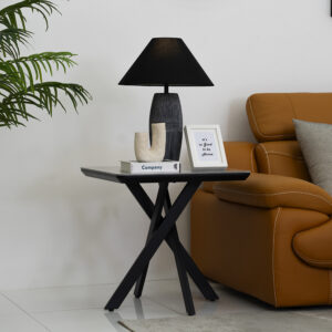 Florence End Table-Grey/Black