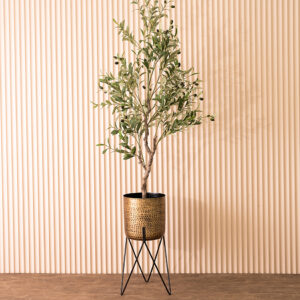 Keeth Metal Planter with Stand- 25 cm