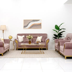 Kingsbury Sofa Set-Pink