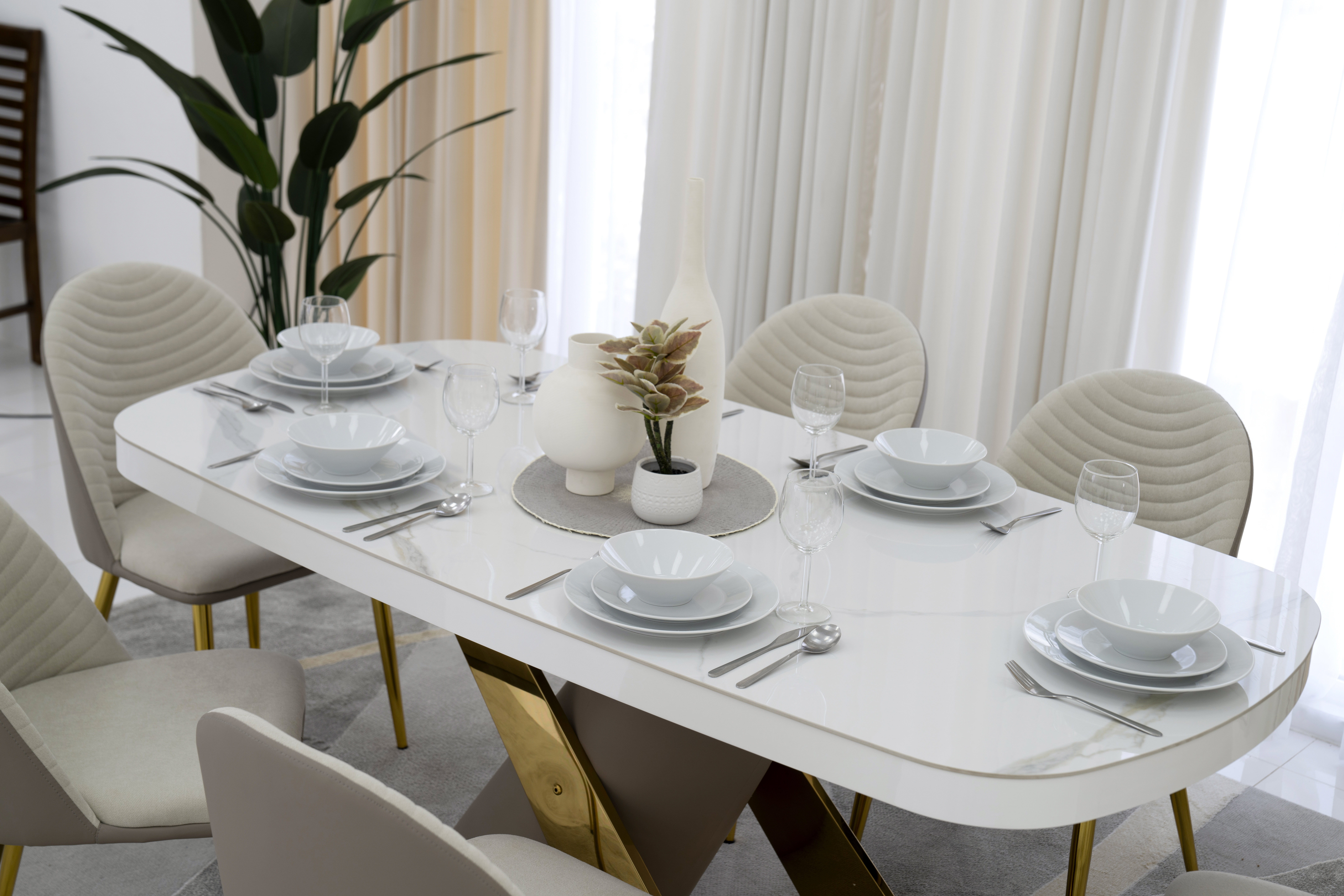 Malcolm 6-Seater Dining Set - Image 9