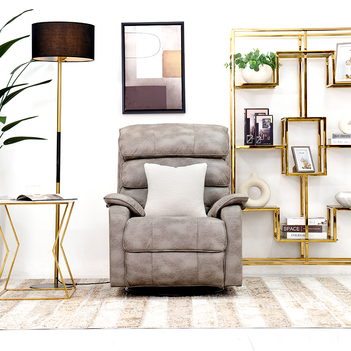 Morano Recliner Sofa-Grey