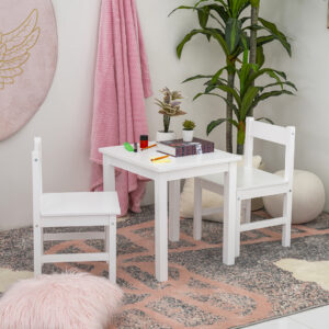 Kids Study Desk Set-White