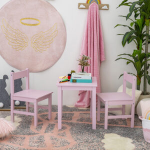 Kids Study Desk Set-Pink