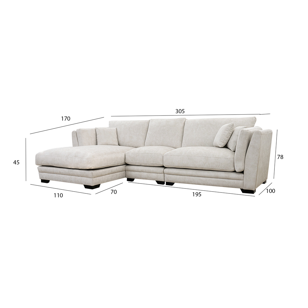 Domino Lux Corner Sofa With Ottoman - Image 2