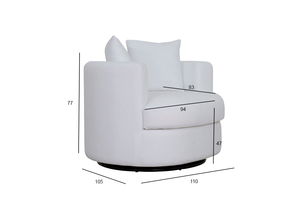 Valentino Swivel Chair - Image 2