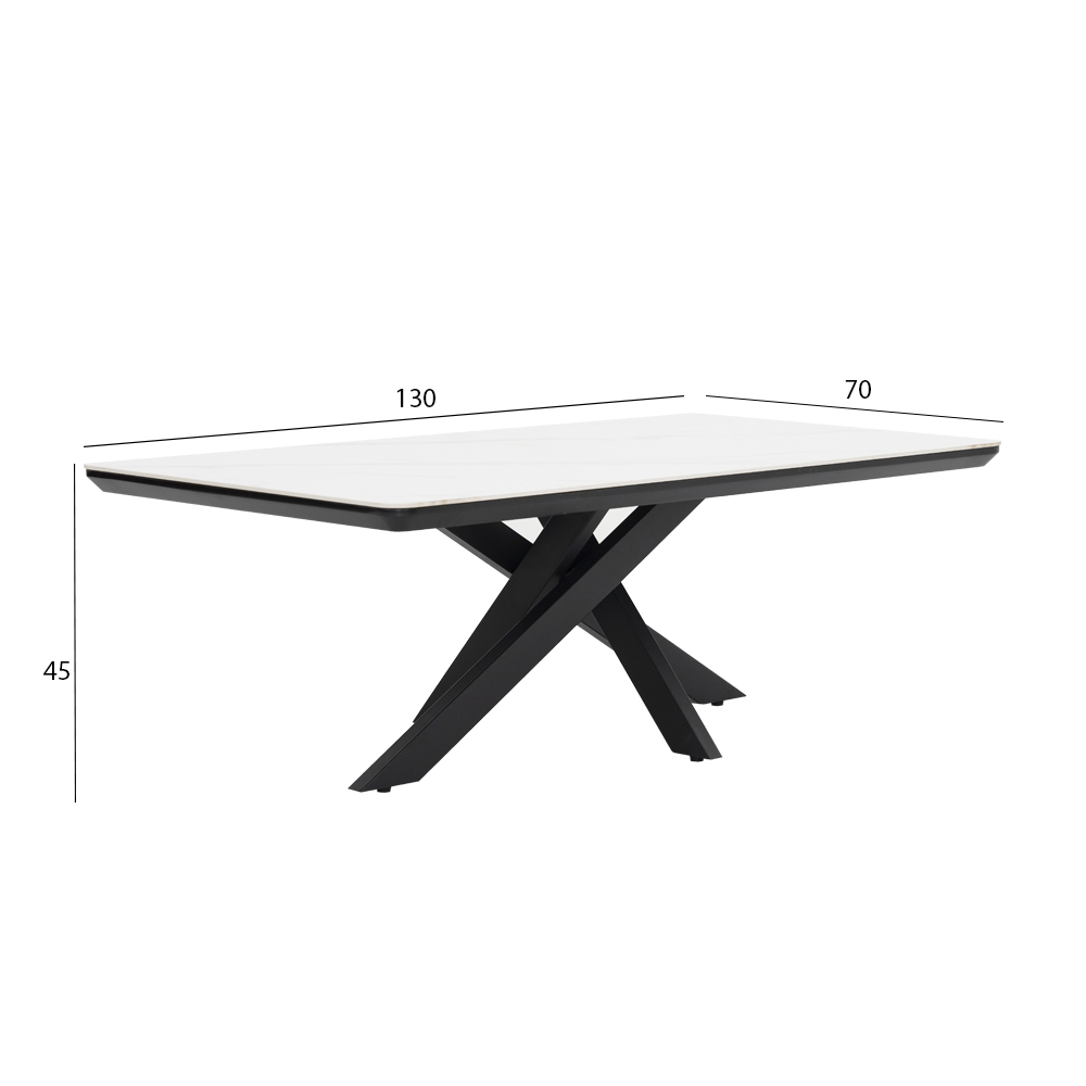 Florence Coffee Table-White/Black - Image 2