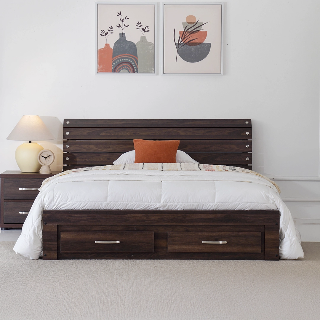 Como Queen Bed With Drawers 160*200 CM