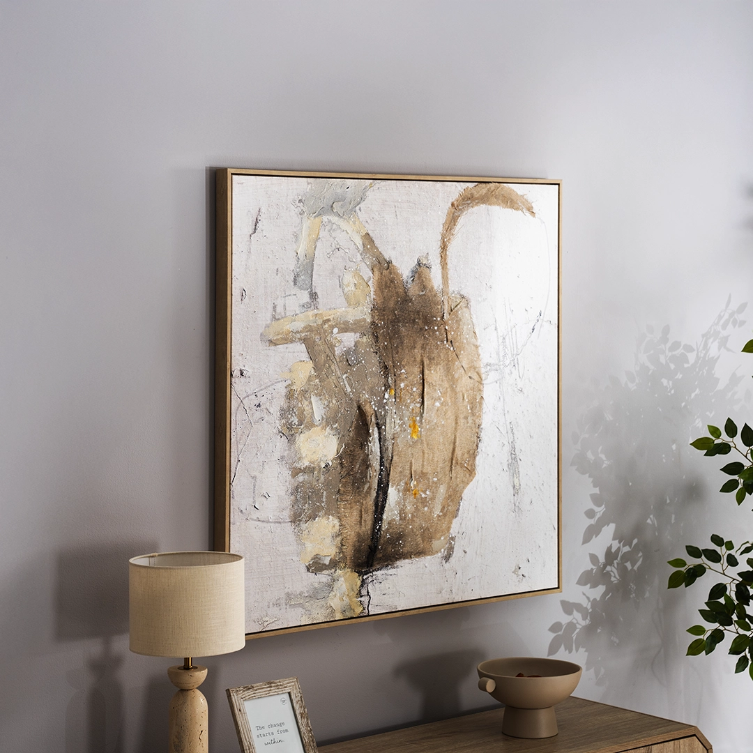 Elm framed canvas wall art 102.6×4.3×102.6cm - Image 3