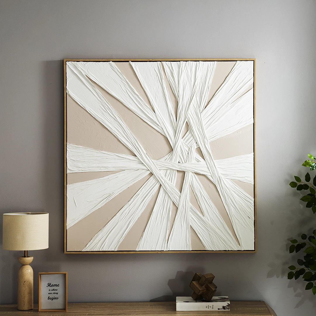 Elm framed canvas wall art 102.6×4.3×102.6cm