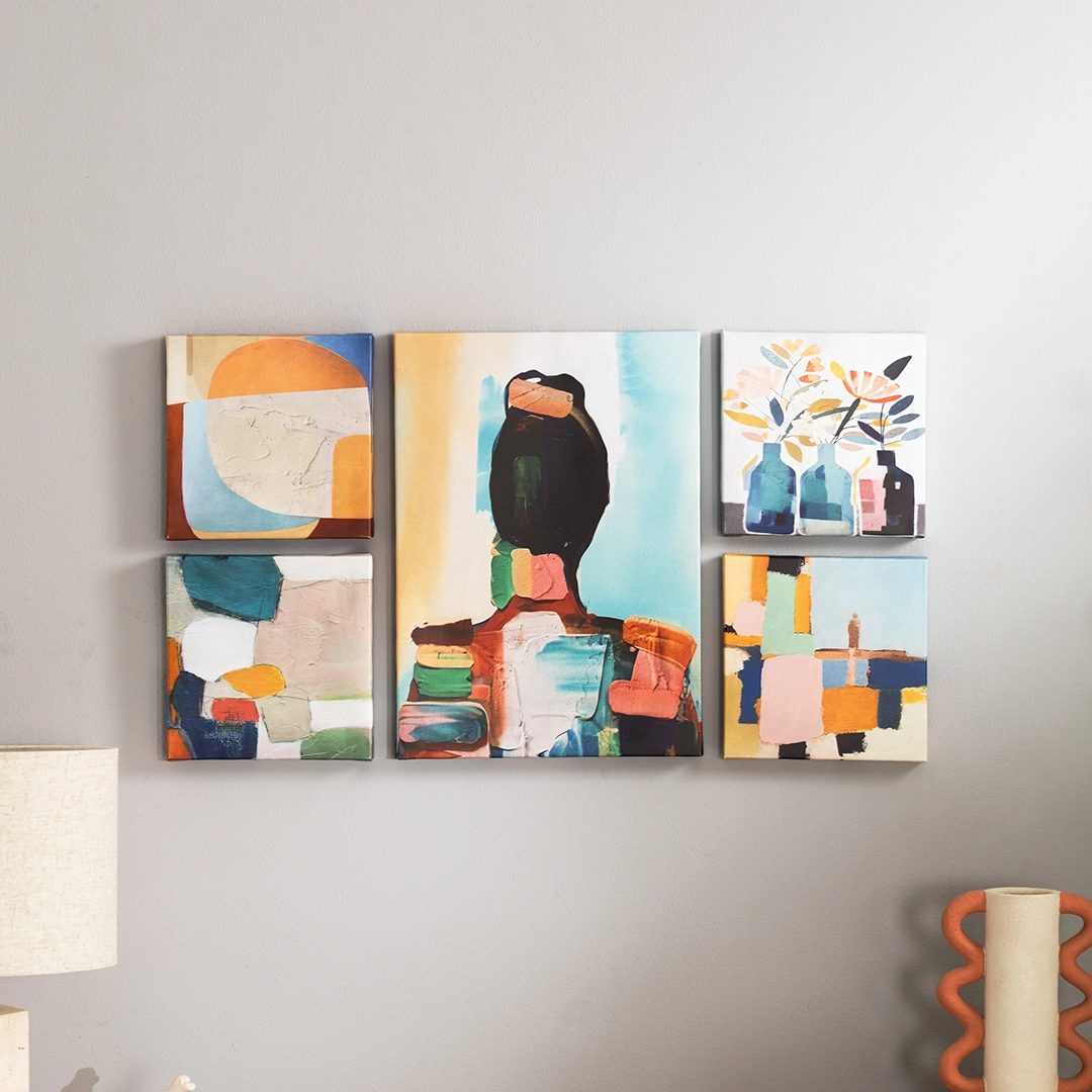 Elm set of 5 canvas art