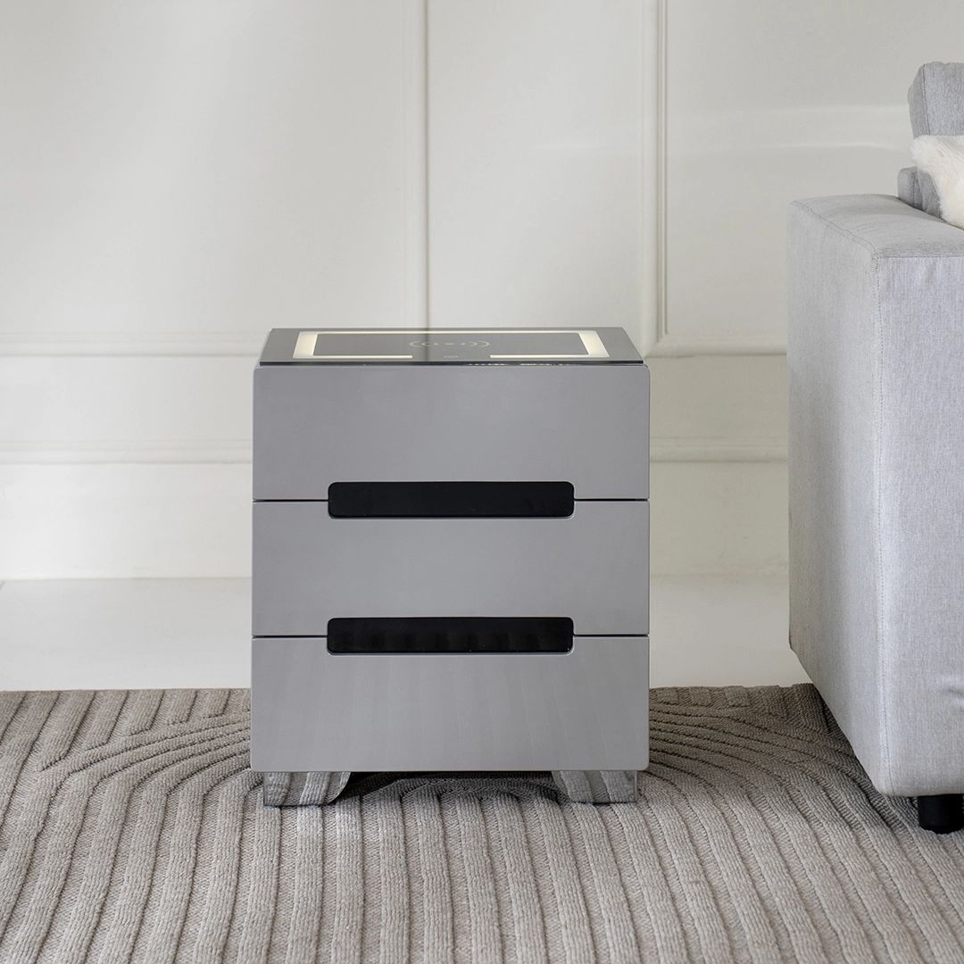 Abbey Smart Night Stand-Grey