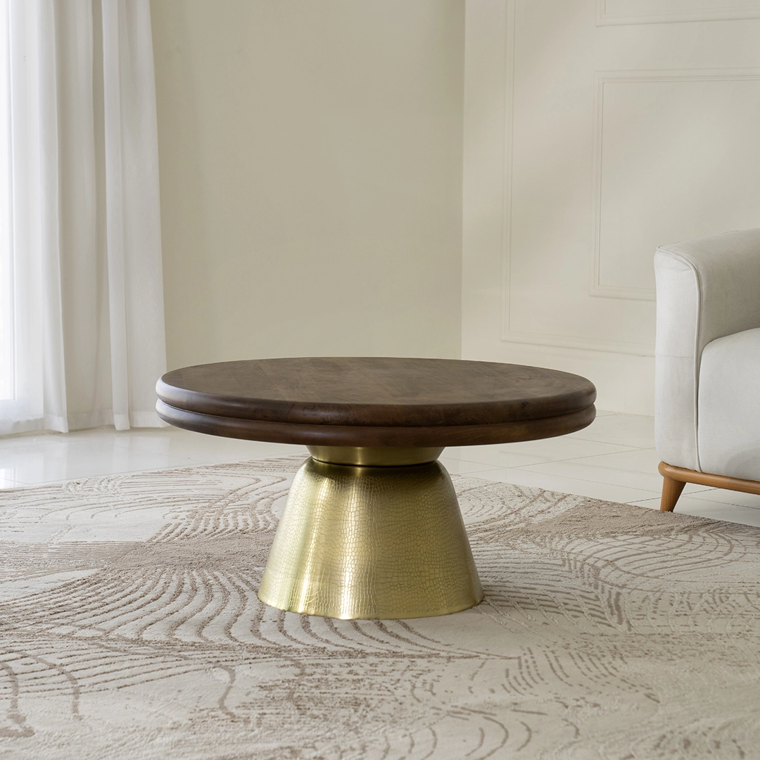 Akio Solid Wood Top Coffee Table