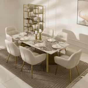 Atlas 6-Seater Sintered Stone Top Dining Set