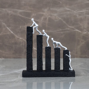 Auric Polyresin teamwork accent 22 x 5.5 x 24.5cm