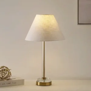 Avero glass base table lamp gold 30x30x53cm