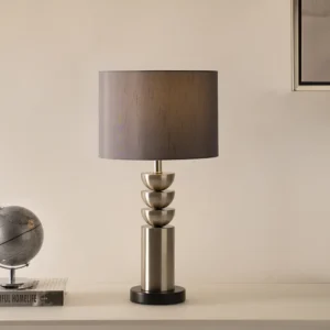 Avero metal table lamp silver 28x28x54cm