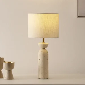 Avero travertine table lamp 23x23x48cm