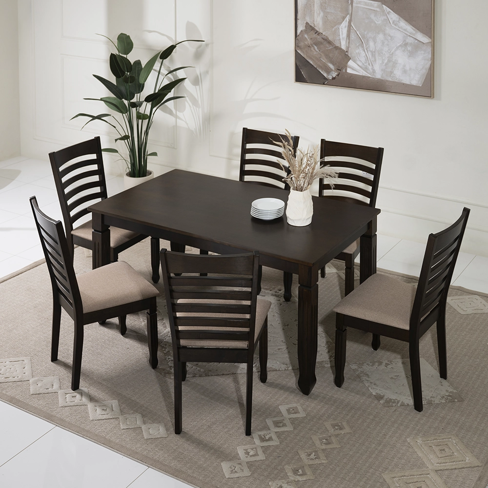 Bally 6 Seater Dining Set-Espresso