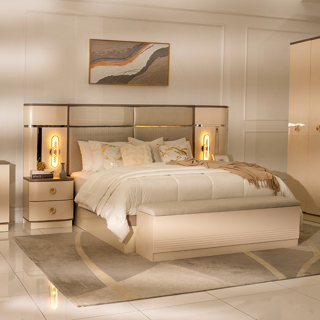 Breezy 6 pcs King Bedroom Set With Hydraulic Storage-180*200 - Image 2