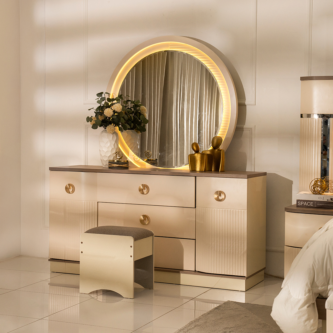 Breezy 6 pcs King Bedroom Set With Hydraulic Storage-180*200 - Image 3