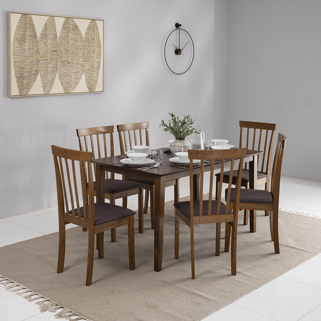 Broadway 6-Seater Dining Set-Antique Oak