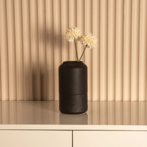 Blenka Ceramic Black Vase- 21 cm