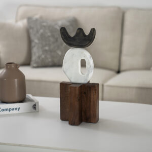 Casa Metal marble accent 15X15X36 cm