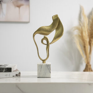 Casa Metal marble accent gold 22x10x50cm