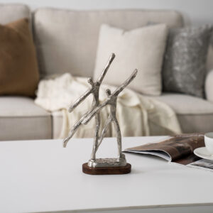 Casa Metal wood accent Nickle 23X7X34 cm