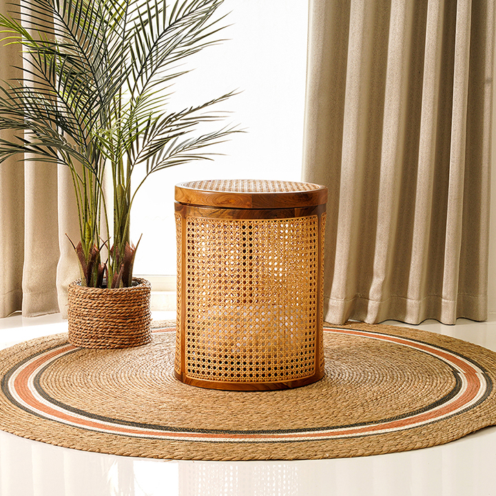 Country Box Circle-Rattan Top