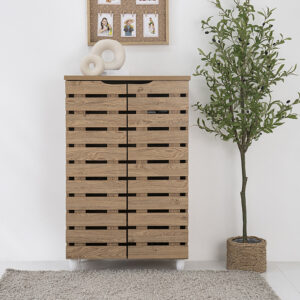 Cove Shoe Cabinet-Oak