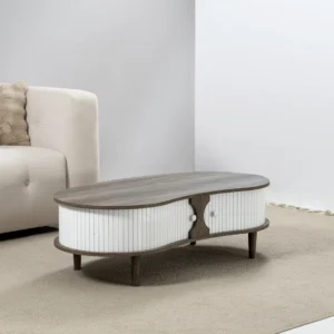 Curve Coffee Table-Grey Oak
