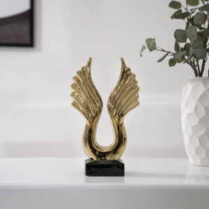 Delyn ceramic gold abstract wings accent 21.5*9*35 cm